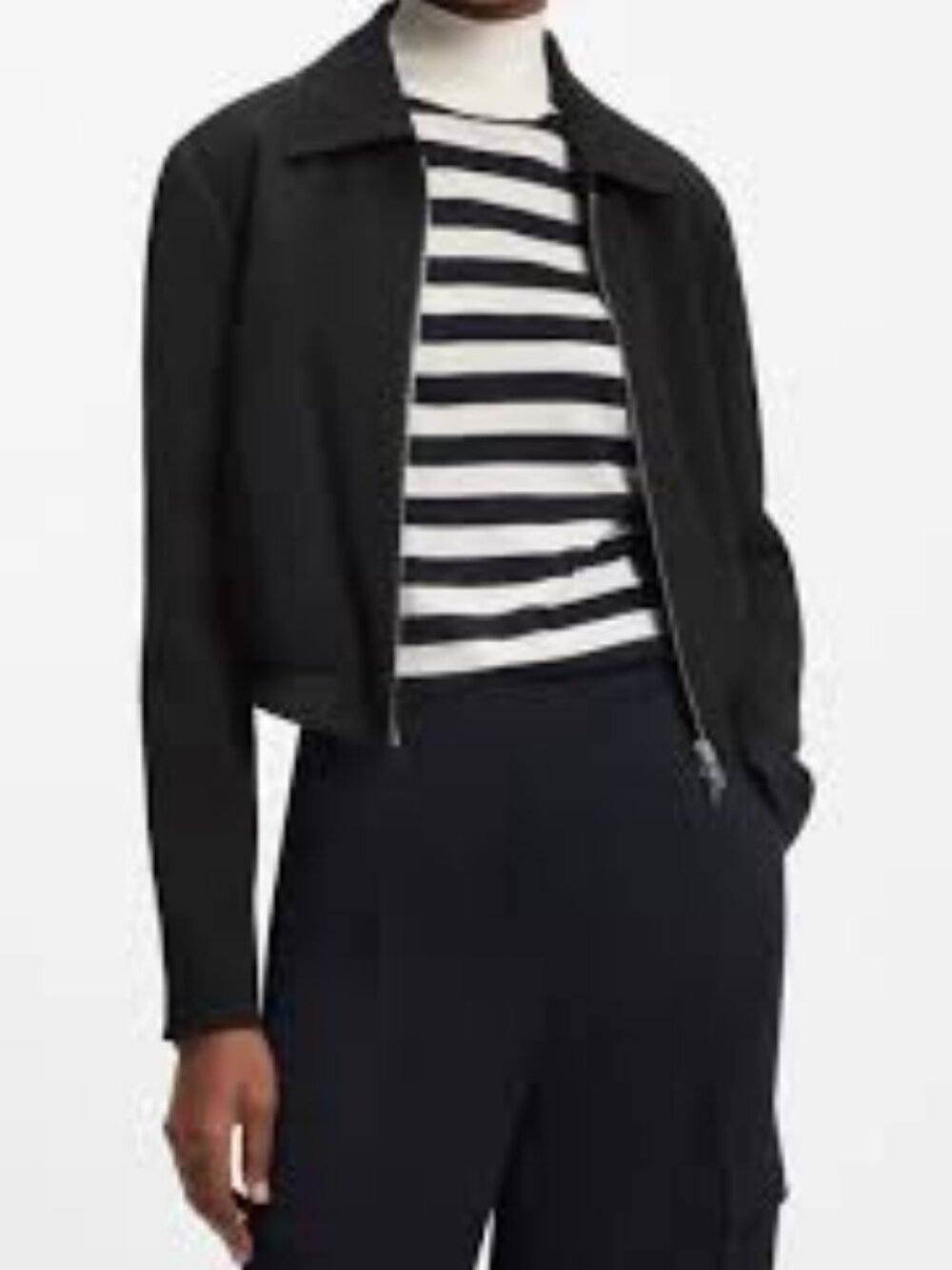 16 - NWT THEORY SHORT ZIP WOOL BLEND JACKET - Picture 3 of 3